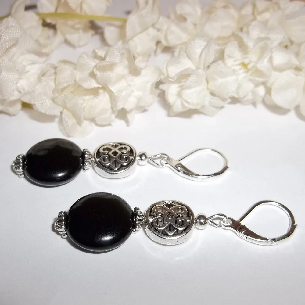 Earrings, Black and Silver Earring Set Celtic Knot NWT Earring Earring Set A059_3
